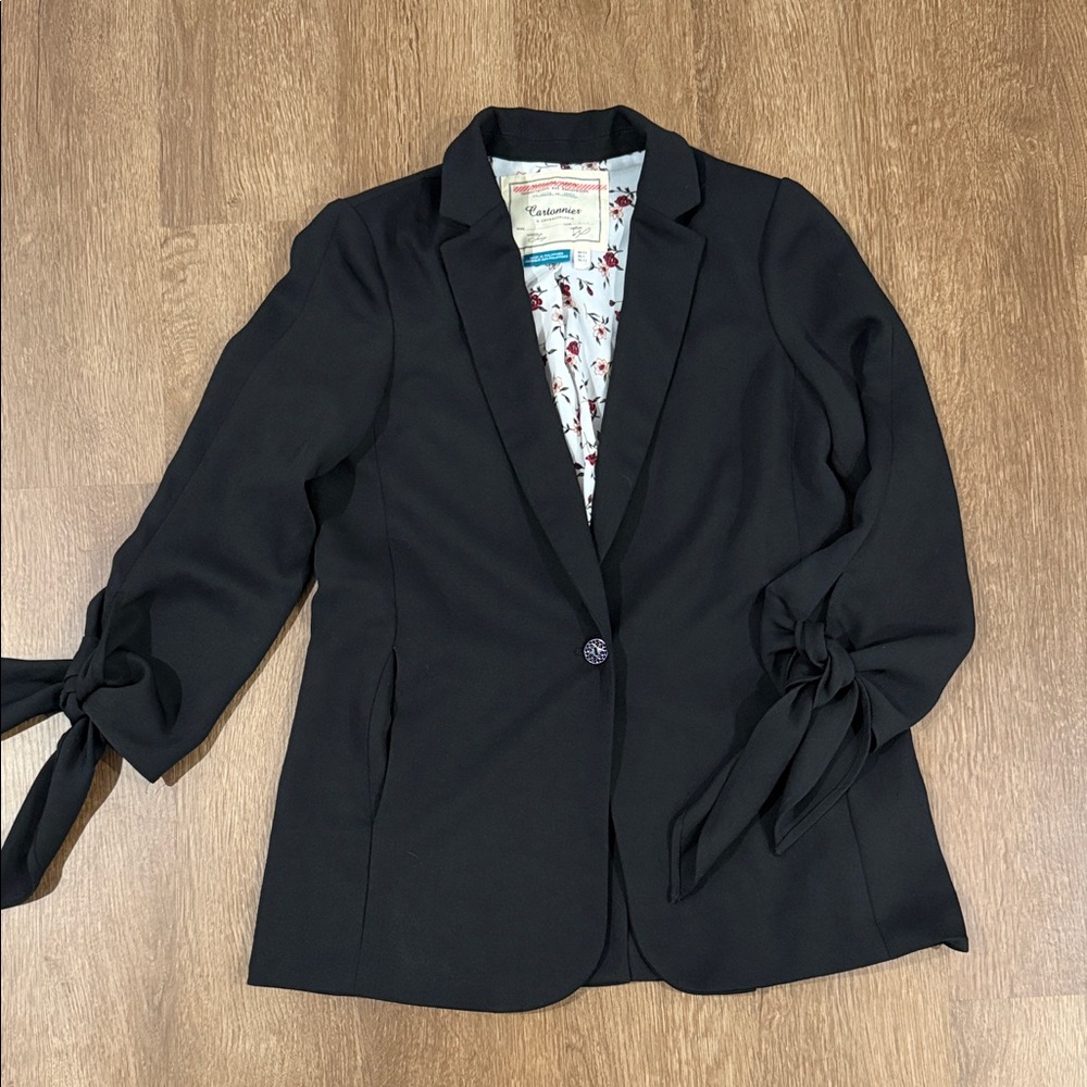 Anthropologie Cartonnier Blazer with Tie Sleeves